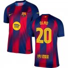adult & kids Barcelona Soccer Uniform 20 Dani Olmo Jersey 2526 Home Activewear Royal Shirt