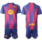 adult & kids Barcelona Soccer Uniform suit Blank Jersey set 2526 Home Activewear Royal Shirt kit