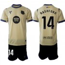adult & kids Barcelona Soccer Uniform suit 14 Marcus Rashford Jersey set 2526 Away Shirt Royal kit