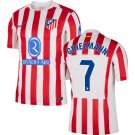 adult & kids Atletico Madrid Soccer Uniform 7 Antoine Griezmann Jersey 2526 Home Activewear Red