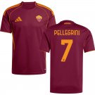 adult & kids Roma Soccer Uniform 7 Lorenzo Pellegrini Jersey 2526 Home Activewear Red Shirt