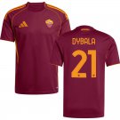 adult & kids Roma Soccer Uniform 21 Paulo Dybala Jersey 2526 Home Activewear Red Shirt