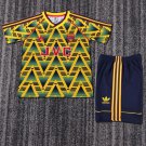 youth Arsenal Soccer Uniform suit Blank Jersey set 9193 kids Retro Activewear Yellow Shirt kit