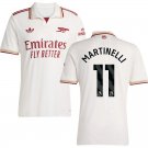 adult & kids Arsenal Soccer Uniform 11 Gabriel Martinelli Jersey 2526 Third Activewear White Shirt
