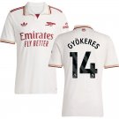 adult & kids Arsenal Soccer Uniform 14 Viktor Gyokeres Jersey 2526 Third Activewear White Shirt