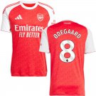adult & kids Arsenal Soccer Uniform 8 Martin Ødegaard Jersey 2526 Home Activewear Red Shirt