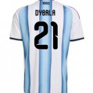 adult & kids Argentina National Soccer Team Uniform 21 Paulo Dybala Jersey Home 2026 Blue Activewear