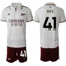 adult & kids Arsenal Soccer Uniform suit 41 Declan Rice Jersey set 2526 Third Shirt White kit