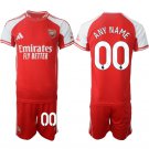 adult & kids Arsenal Soccer Uniform suit 00 Custom name number Jersey set 2526 Home Shirt Red kit