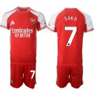 adult & kids Arsenal Soccer Uniform suit 7 Bukayo Saka Jersey set 2526 Home Activewear Red Shirt kit