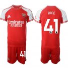 adult & kids Arsenal Soccer Uniform suit 41 Declan Rice Jersey set 2526 Home Activewear Red kit
