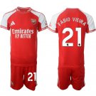 adult & kids Arsenal Soccer Uniform suit 21 Fábio Vieira Jersey set 2526 Home Activewear Red kit