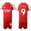 adult & kids Arsenal Soccer Uniform suit 9 Gabriel Jesus Jersey set 2526 Home Activewear Red kit
