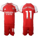 adult & kids Arsenal Soccer Uniform suit 11 Gabriel Martinelli Jersey set 2526 Home Shirt Red kit