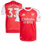 adult & kids Arsenal Soccer Uniform 33 Riccardo Calafiori Jersey 2526 Home Activewear Red Shirt