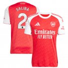 adult & kids Arsenal Soccer Uniform 2 William Saliba Jersey 2526 Home Activewear Red Shirt