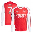 adult & kids Arsenal Soccer Uniform 7 Bukayo Saka Jersey 2526 Long Sleeve Home Activewear Red