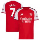 adult & kids Arsenal Soccer Uniform 7 Bukayo Saka Jersey 2627 Home Activewear Red Shirt