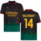adult & kids Milan Soccer Uniform 14 Tijjani Reijnders Jersey 2526 AC x OFF-WHITE Activewear Black