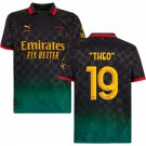 adult & kids Milan Soccer Uniform 19 Theo Hernandez Jersey 2526 AC x OFF-WHITE Activewear Black