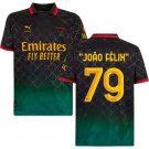 adult & kids Milan Soccer Uniform 79 JOAO FELIX Jersey 2526 AC x OFF-WHITE Activewear Black Shirt