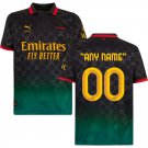 adult & kids Milan Soccer Uniform 00 Custom name number Jersey 2526 AC x OFF-WHITE Shirt Black