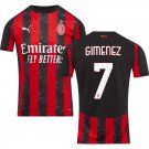 adult & kids Milan AC Soccer Uniform 7 Santiago Gimenez Jersey 2526 Home Activewear Black Shirt