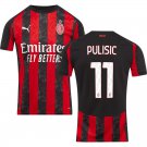 adult & kids Milan AC Soccer Uniform 11 Christian Pulisic Jersey 2526 Home Activewear Black Shirt