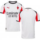 adult & kids Milan AC Soccer Uniform Blank Jersey 2526 Away Activewear White Shirt