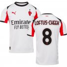 adult & kids Milan AC Soccer Uniform 8 LOFTUS-CHEEK Jersey 2526 Away Activewear White Shirt