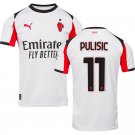 adult & kids Milan AC Soccer Uniform 11 Christian Pulisic Jersey 2526 Away Activewear White Shirt