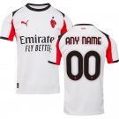 adult & kids Milan AC Soccer Uniform 00 Custom name number Jersey 2526 Away Activewear White Shirt