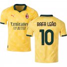adult & kids Milan AC Soccer Uniform 10 RAFA LEAO Jersey 2526 Third Activewear Yellow Shirt