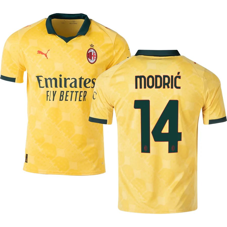 adult & kids Milan AC Soccer Uniform 14 Tijjani Reijnders Jersey 2526 Third Activewear Yellow Shirt