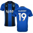 adult & kids Bournemouth Soccer Uniform 19 Justin Kluivert Jersey 2526 Away Activewear Blue Shirt