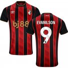 adult & kids Bournemouth Soccer Uniform 9 EVANILSON Jersey 2526 Home Activewear Red Shirt