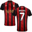 adult & kids Bournemouth Soccer Uniform 7 David Brooks Jersey 2526 Home Activewear Red Shirt
