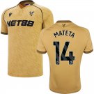 adult & kids Crystal Palace Soccer Uniform 14 Jean-Philippe Mateta Jersey 2526 Third Shirt Yellow