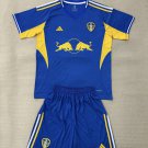 adult & kids Leeds United Soccer Uniform suit Blank Jersey set 2526 Away Activewear Blue Shirt kit
