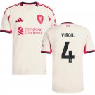 adult & kids Liverpool Soccer Uniform 4 Virgil van Dijk Jersey 2526 Away Activewear White Shirt