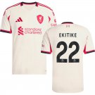 adult & kids Liverpool Soccer Uniform 22 Hugo Ekitike Jersey 2526 Away Activewear White Shirt