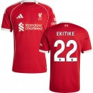 adult & kids Liverpool Soccer Uniform 22 Hugo Ekitike Jersey 2526 Home Activewear Red Shirt