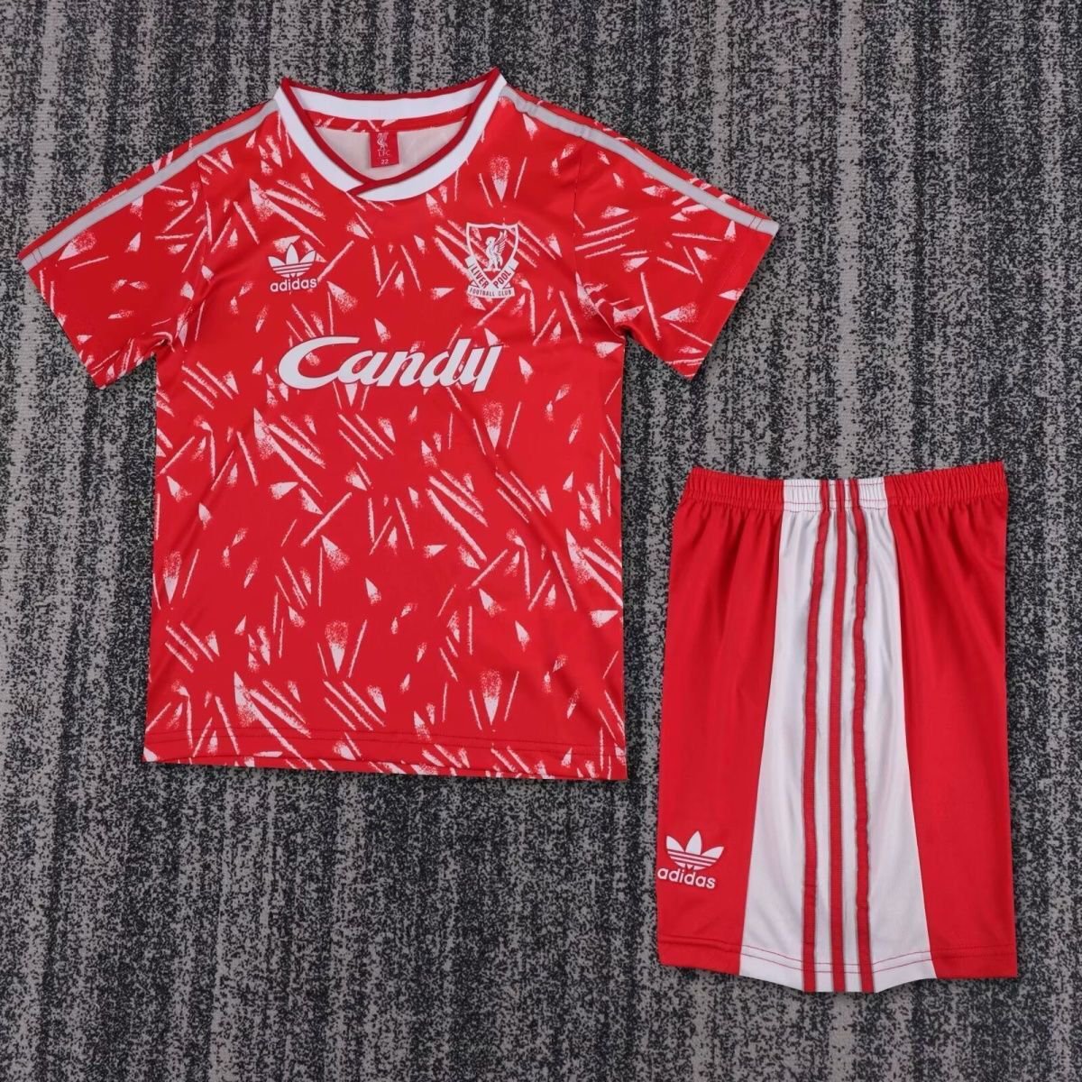 youth Liverpool Soccer Uniform suit Blank Jersey set Retro 8991 kids Home Activewear Red Shirt kit