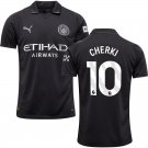 adult & kids Manchester City Soccer Uniform 10 Rayan Cherki Jersey 2526 Away Activewear Black Shirt