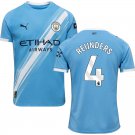 adult & kids Manchester City Soccer Uniform 4 Tijjani Reijnders Jersey 2526 Home Activewear Blue