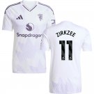 adult & kids Manchester United Soccer Uniform 11 Joshua Zirkzee Jersey 2526 Away Activewear White