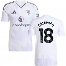 adult & kids Manchester United Soccer Uniform 18 Casemiro Jersey 2526 Away Activewear White Shirt