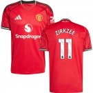 adult & kids Manchester United Soccer Uniform 11 Joshua Zirkzee Jersey 2526 Home Activewear Red