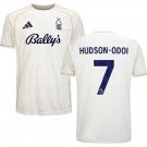 adult & kids Nottingham Forest Soccer Uniform 7 HUDSON-ODOI Jersey 2526 Away Activewear White Shirt