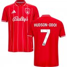 adult & kids Nottingham Forest Soccer Uniform 7 HUDSON-ODOI Jersey 2526 Home Activewear Red Shirt